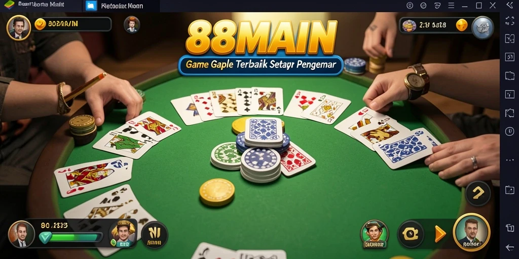 Tampilan gameplay seru dari aplikasi Gaple 88MAIN.