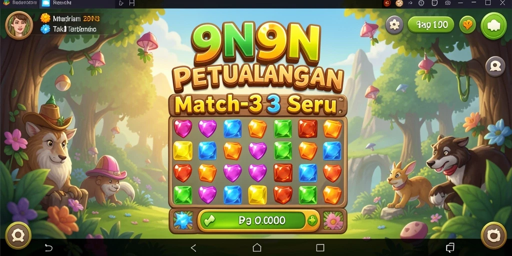 Tangkapan layar menunjukkan gameplay Match-3 yang penuh warna dan menantang.