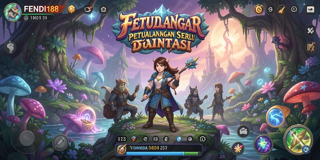 Tangkapan layar menampilkan karakter utama dalam aksi petualangan.