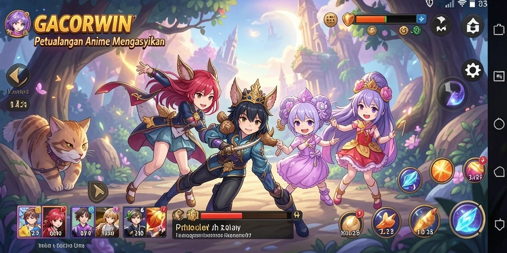 Tampilan gameplay GACORWIN yang seru dan penuh warna.