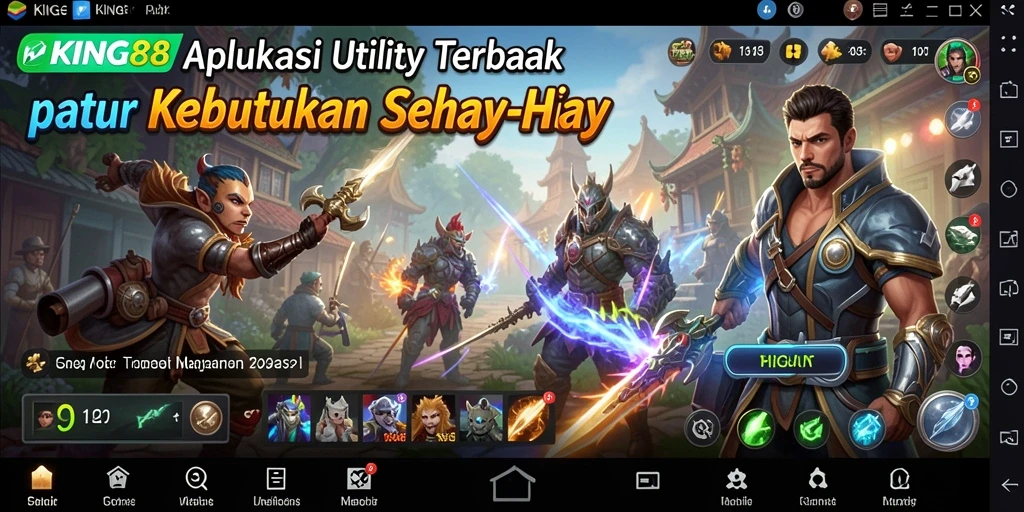 Tampilan aplikasi KING88 yang user-friendly dan fungsional.