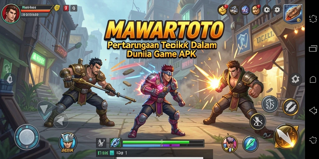 Gameplay Fighting seru dengan karakter unik dan pertarungan intens.