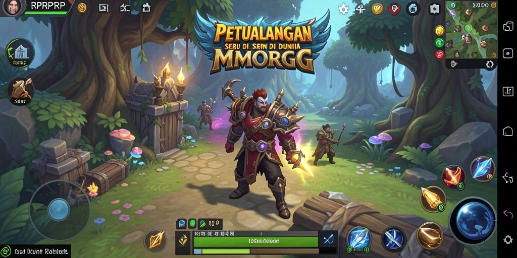 Tampilan gameplay MMORPG yang menakjubkan dan penuh aksi.