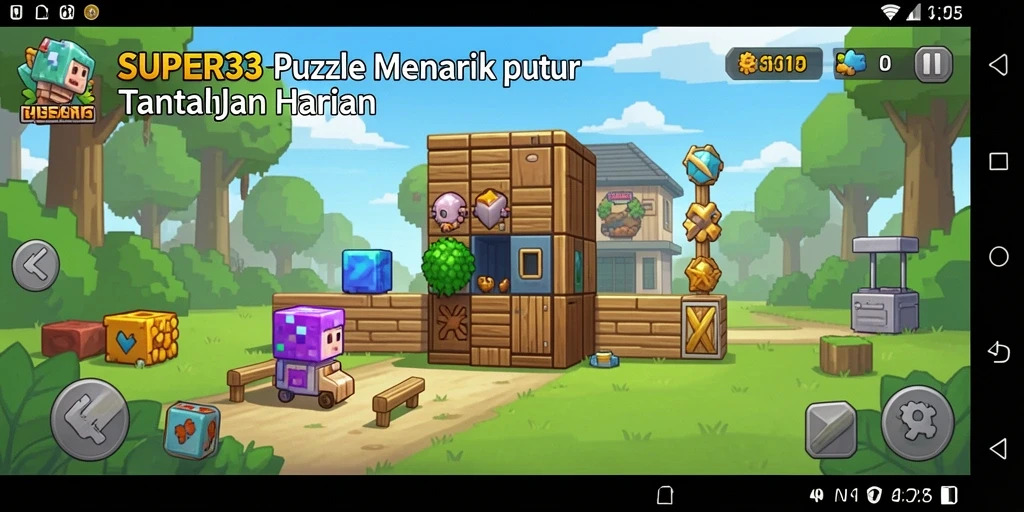 Tampilan gameplay SUPER33 yang menarik dan menantang.